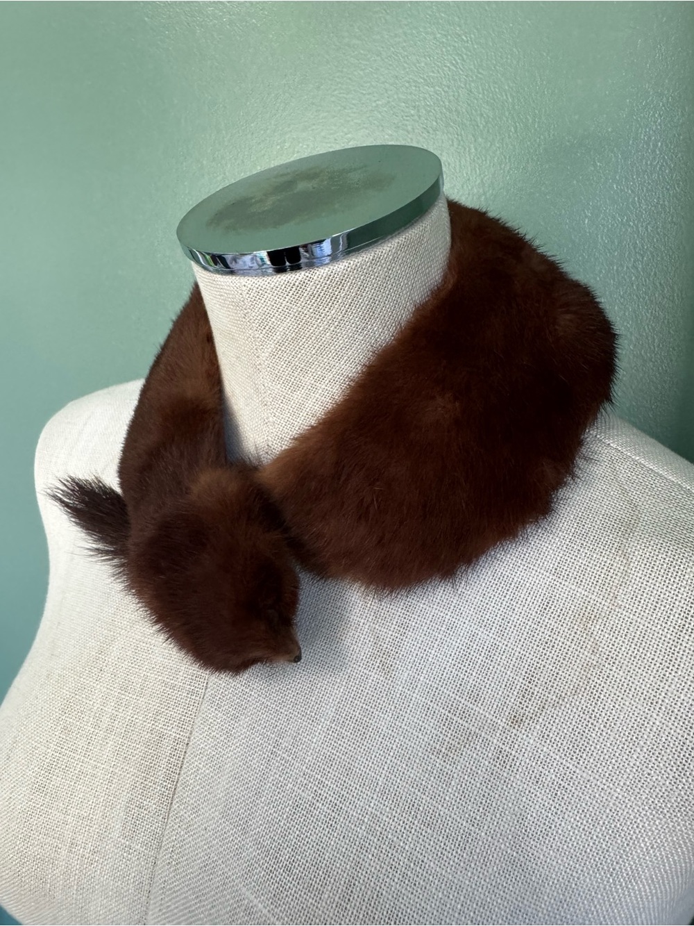 Vintage Brown Mink Neck Collar